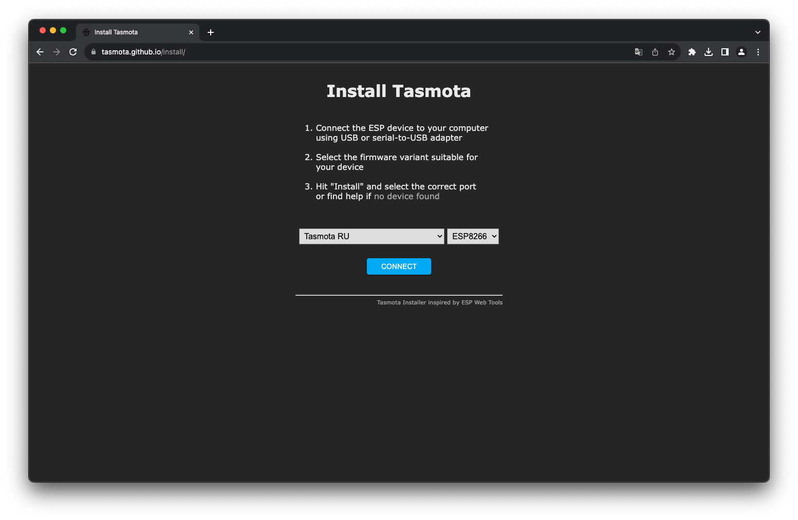 install Tasmota