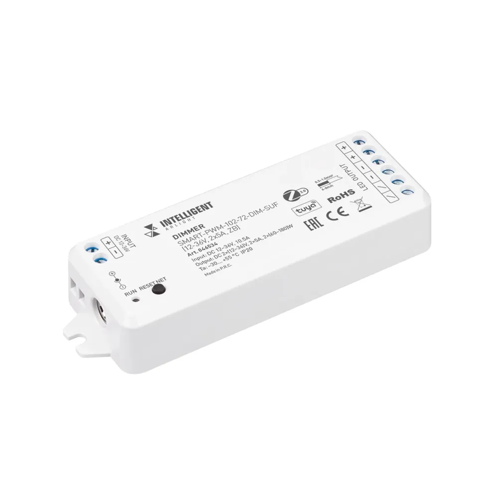 INTELLIGENT ARLIGHT Диммер SMART-PWM-102-72-MIX-SUF (12-36V, 2x5A, ZB)